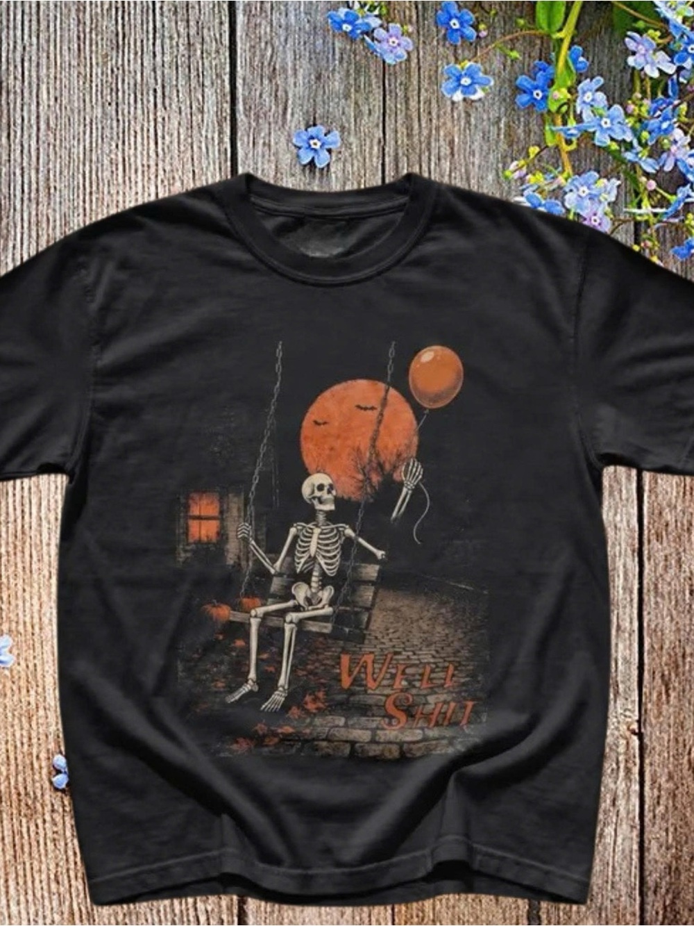 Funny Skeleton Halloween Graphic T-shirt